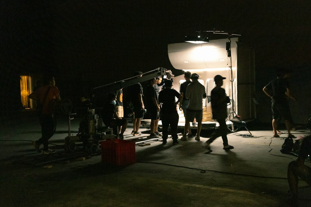 director on film set