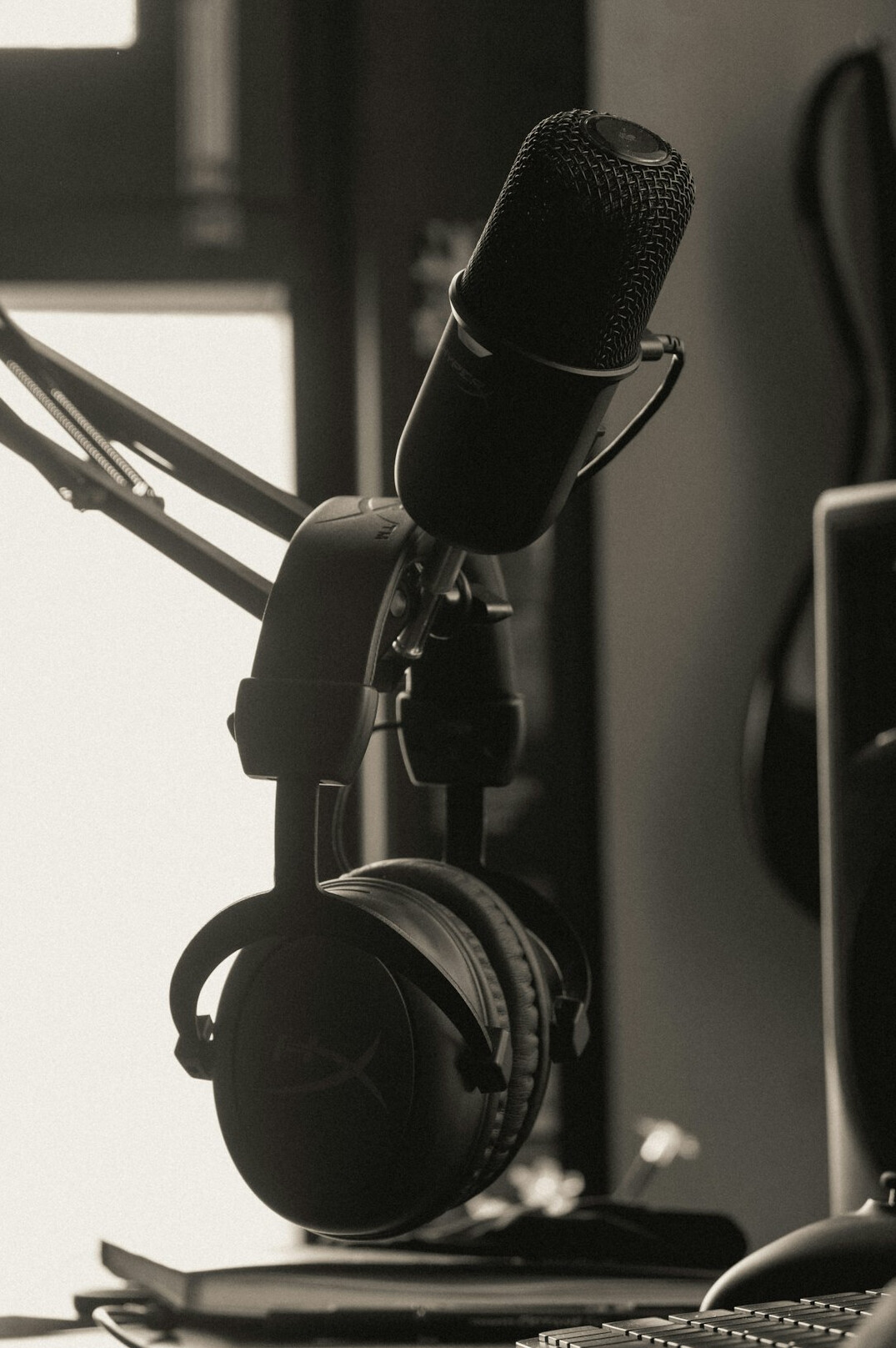 sound engineer with microphone